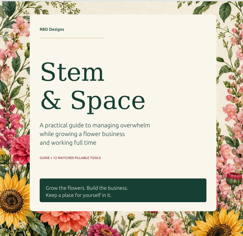 Stem & Space – Flower Farm Planner & Workbook